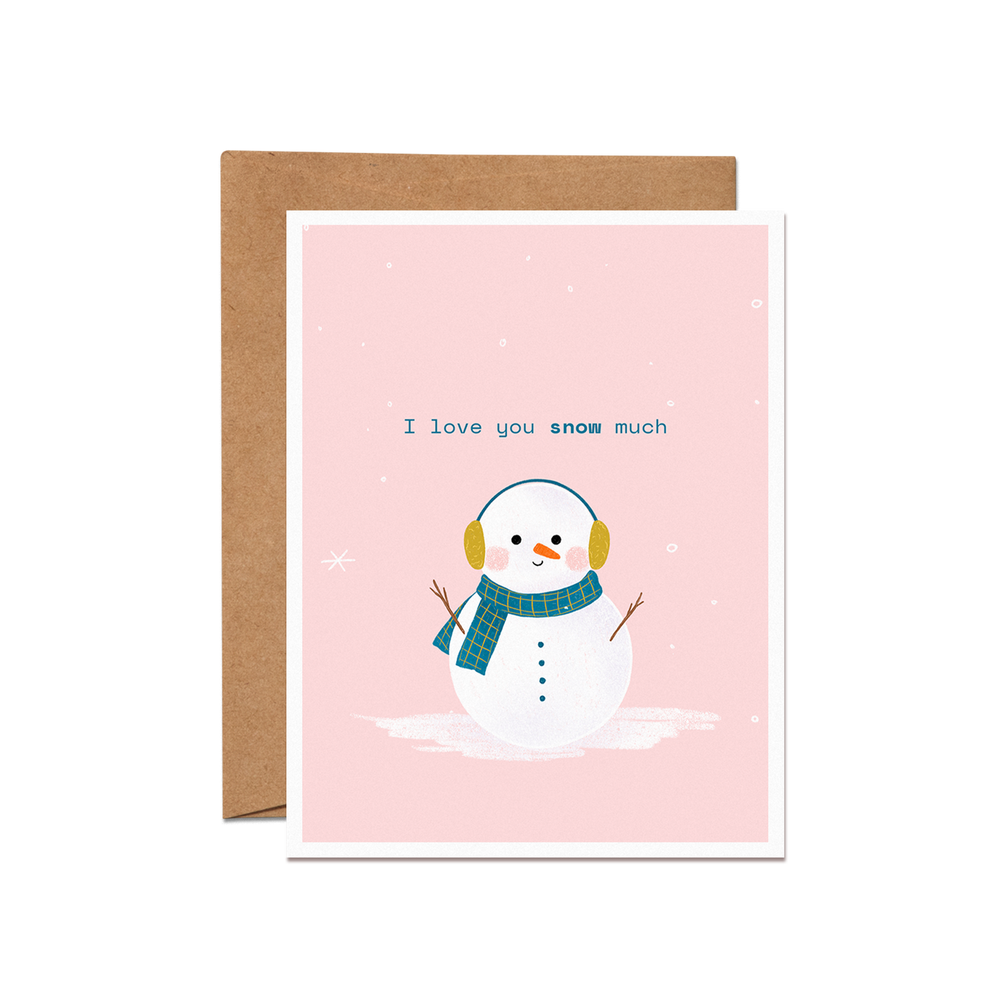 Carte Je t'aime beaucoup, Snow