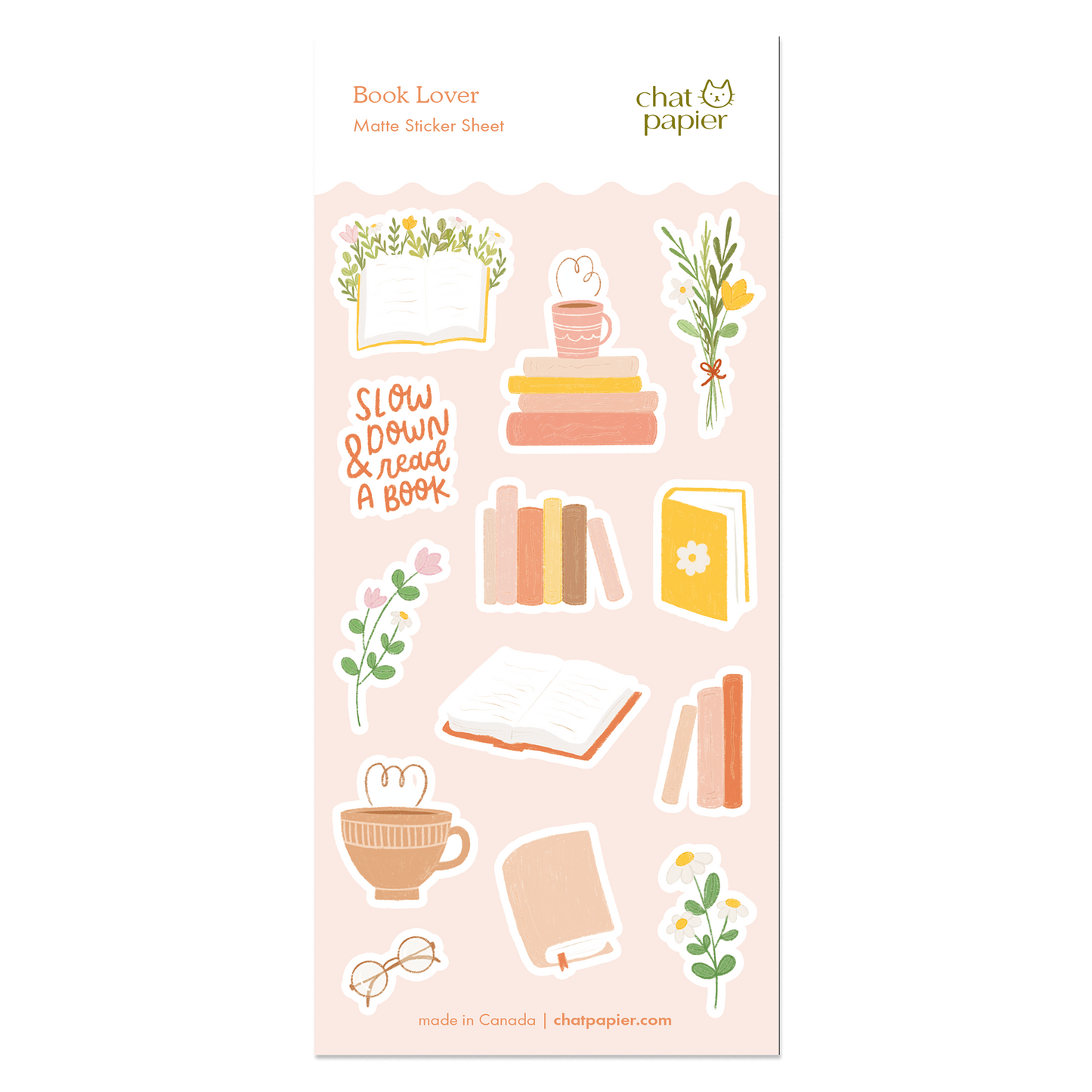 Feuille d'autocollants Book Lover Vol. 1