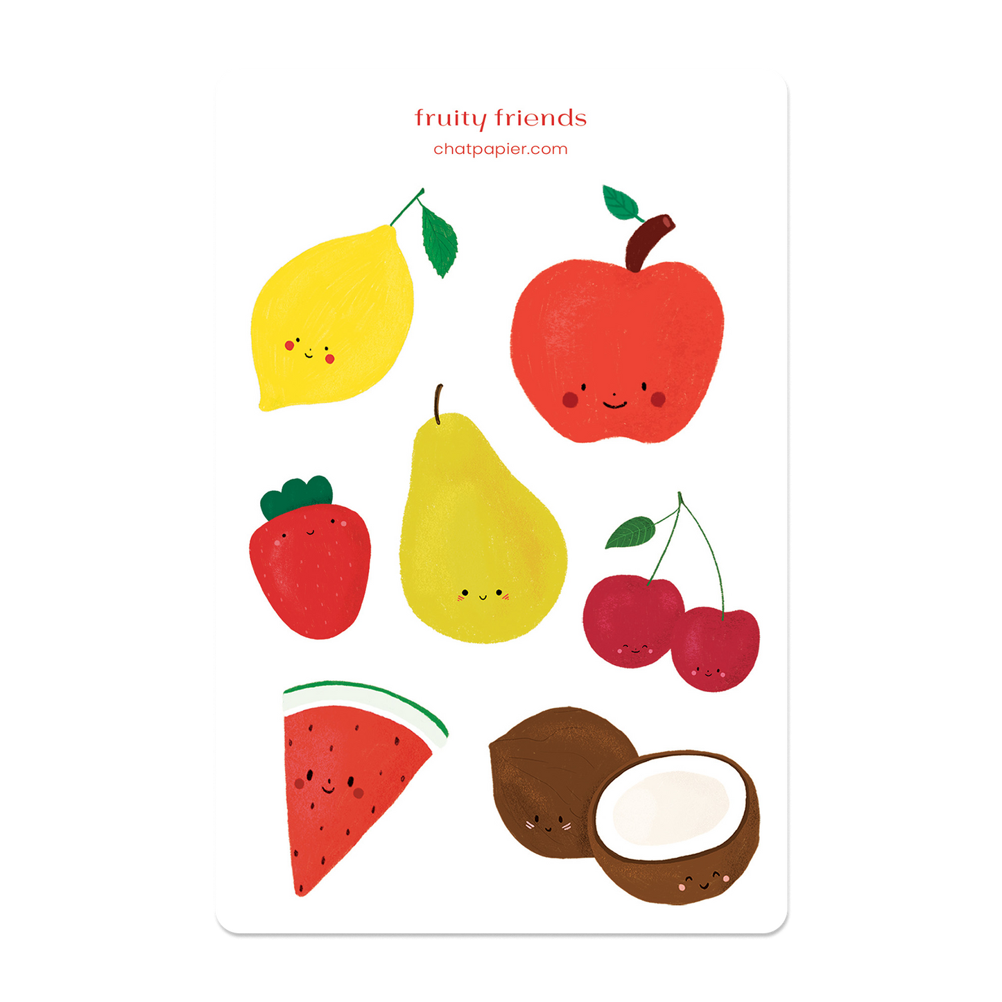 Fruity Friends Sticker Sheet
