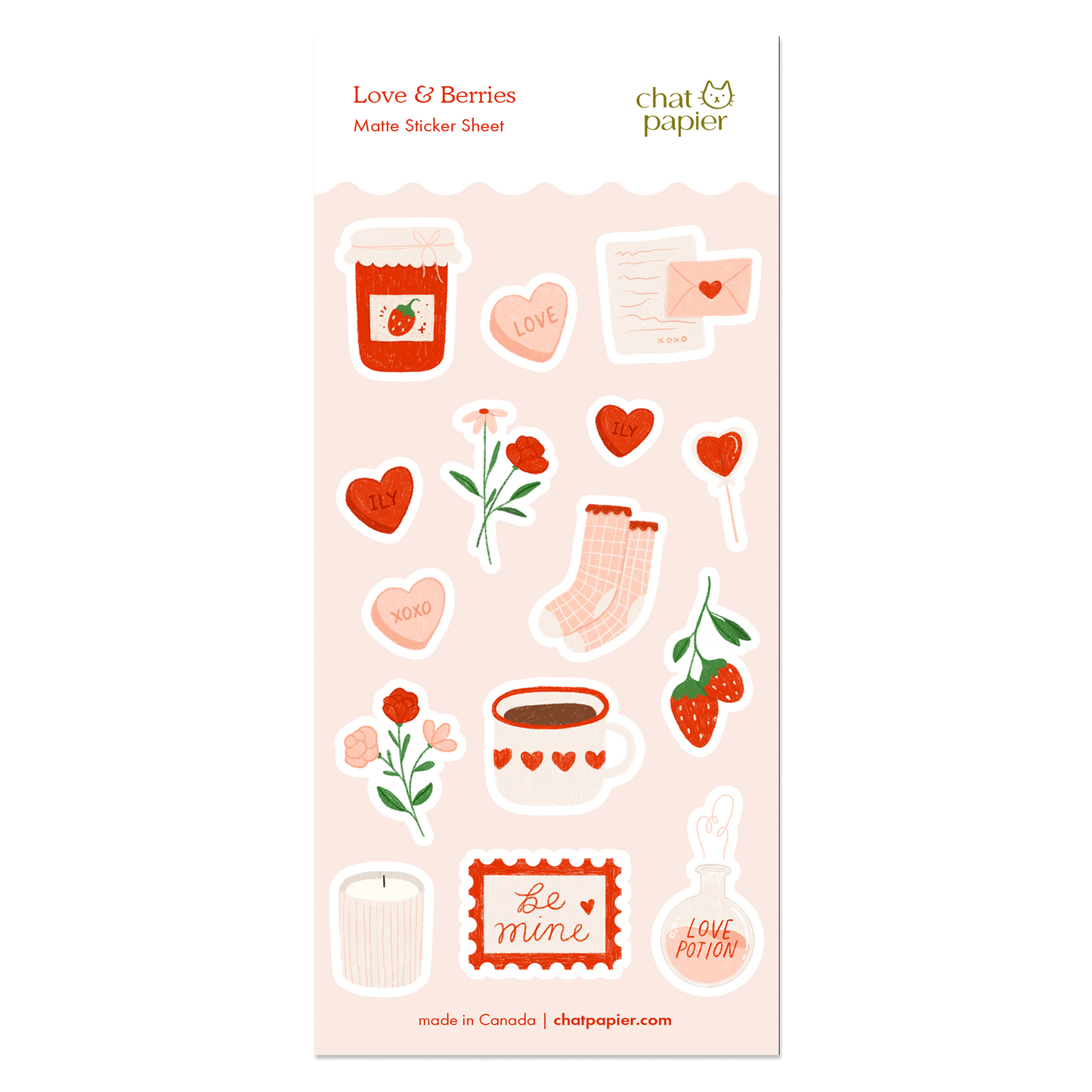 Love & Berries Sticker Sheet