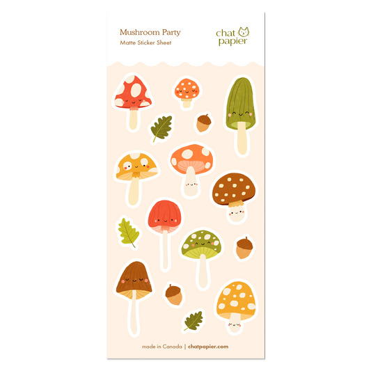 Mushroom Party Sticker Sheet