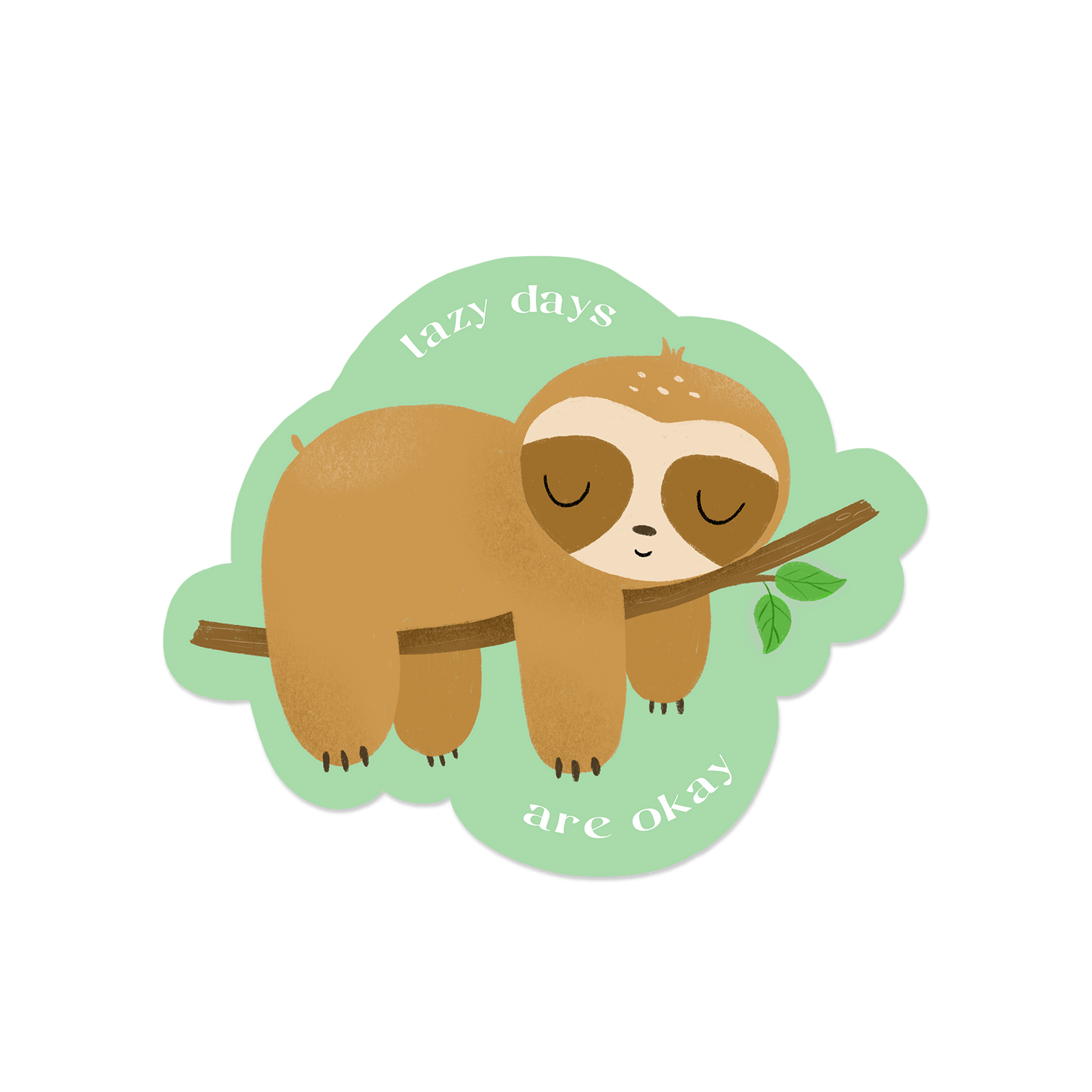 Lazy Days Sloth Sticker