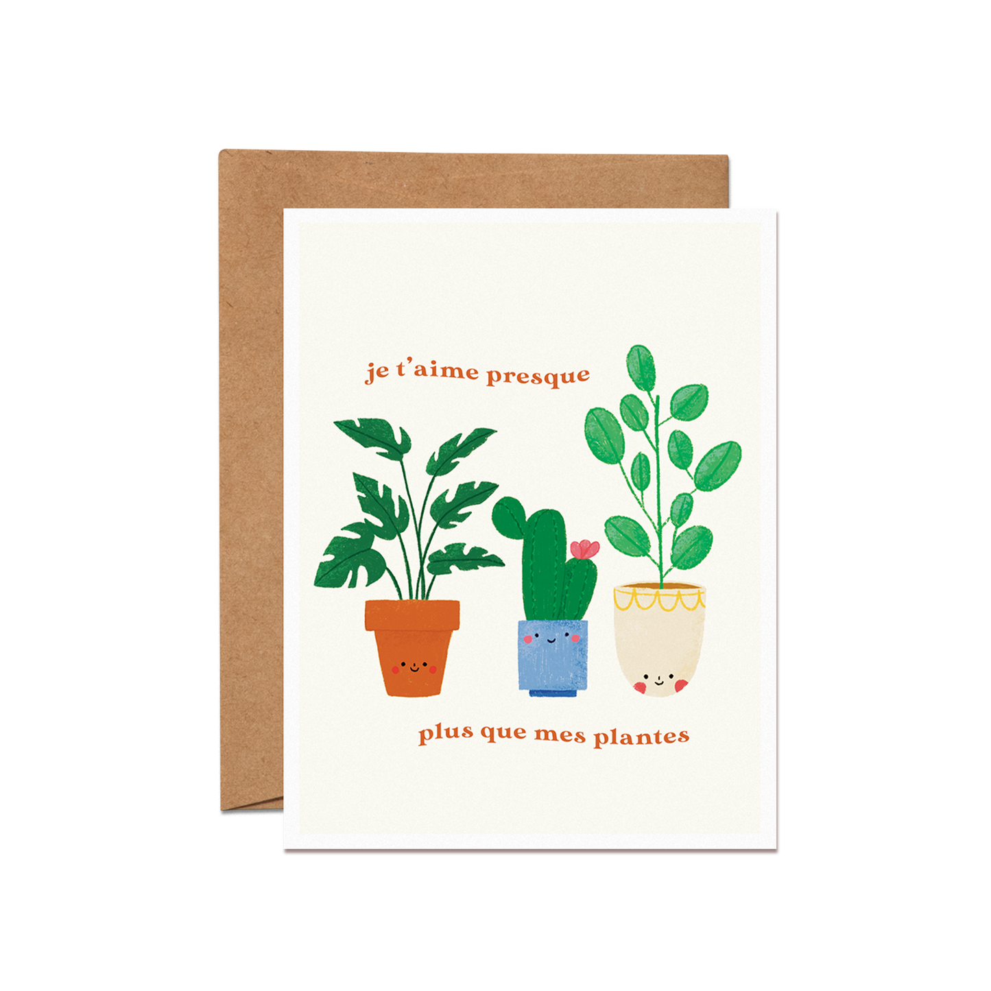 Plants French Love Card