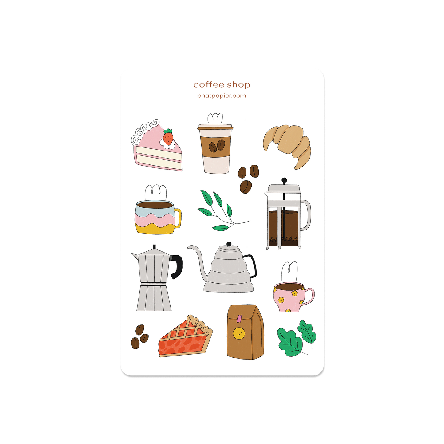 Coffee Shop Sticker Sheet