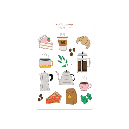 Coffee Shop Sticker Sheet