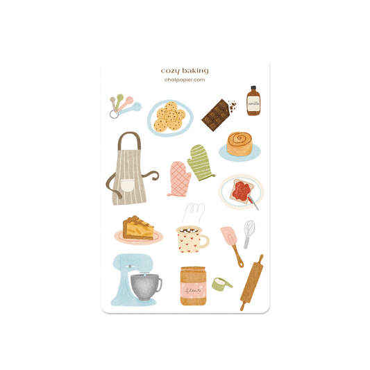 Cozy Baking Sticker Sheet