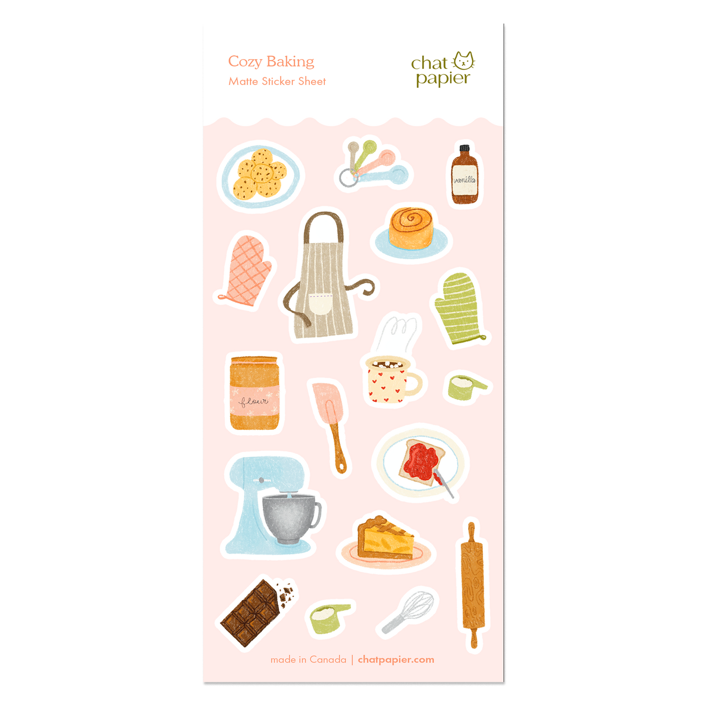 Feuille d'autocollants Cozy Baking
