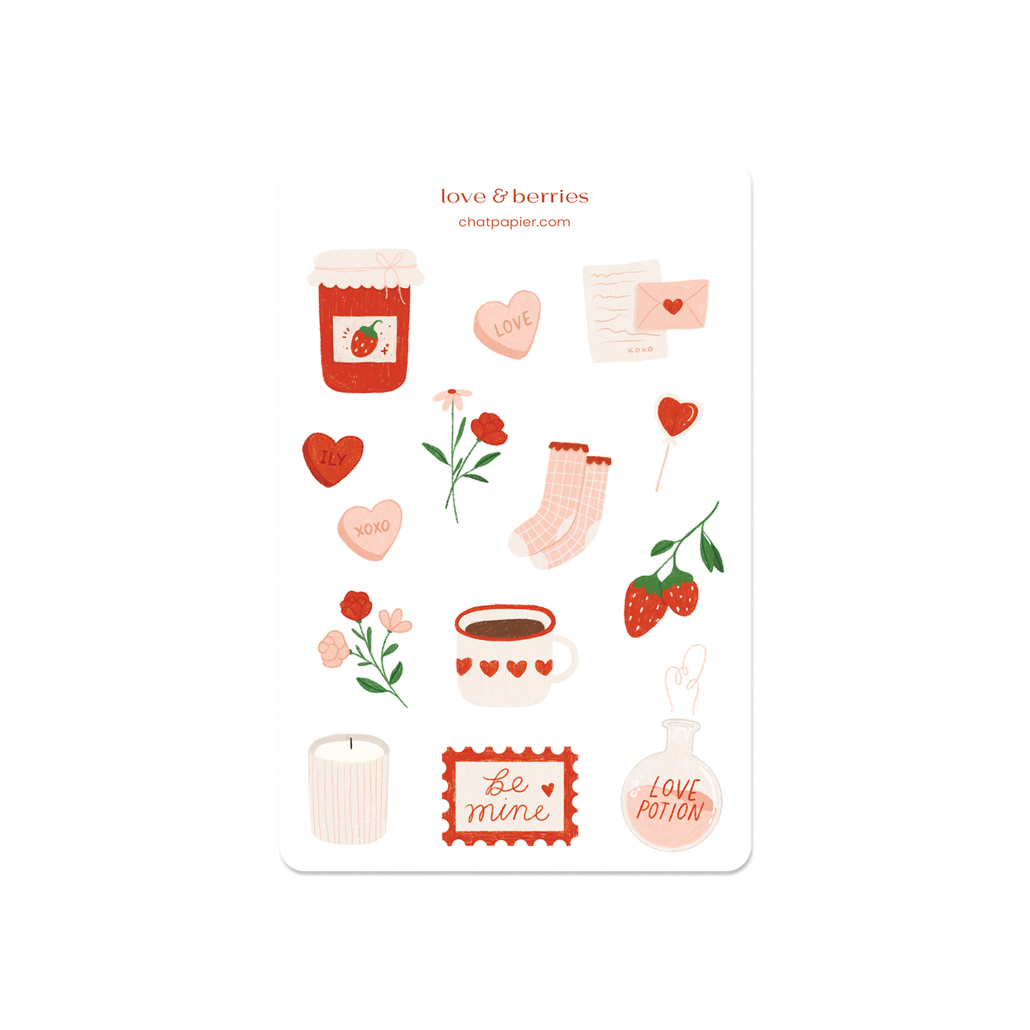 Love & Berries Sticker Sheet